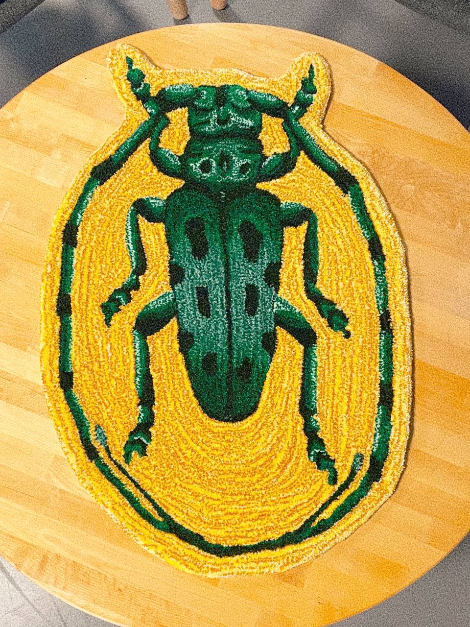 Green longhorn beetle🪲