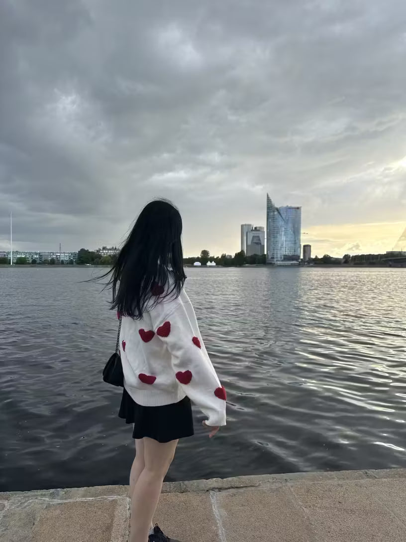 Cardigan with hearts ❤️