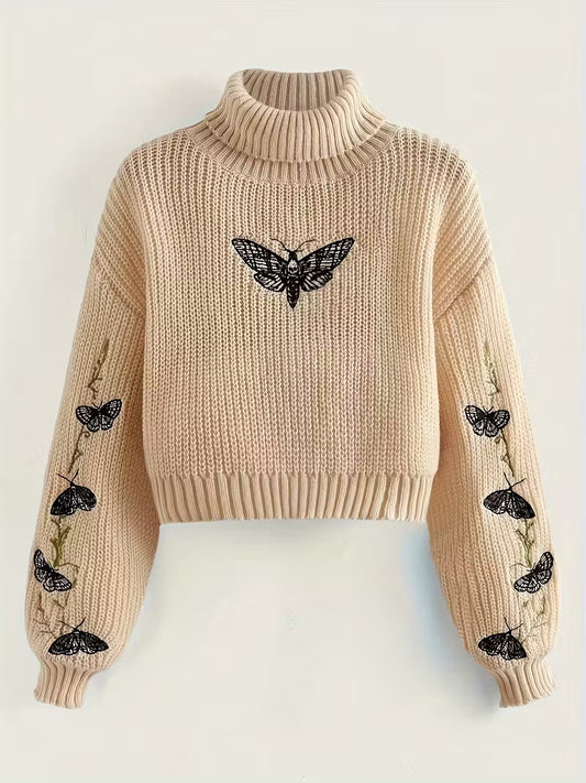 Butterfly High-Neck Sweater 🦋