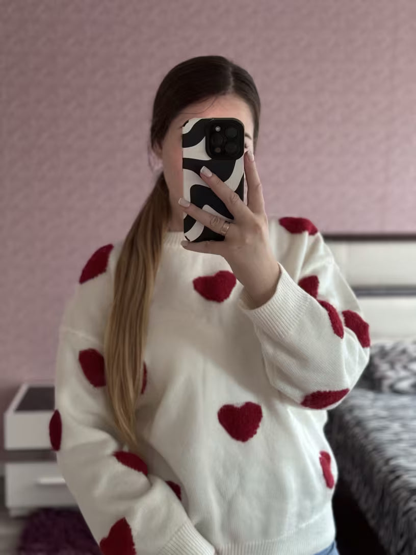 Cardigan with hearts ❤️
