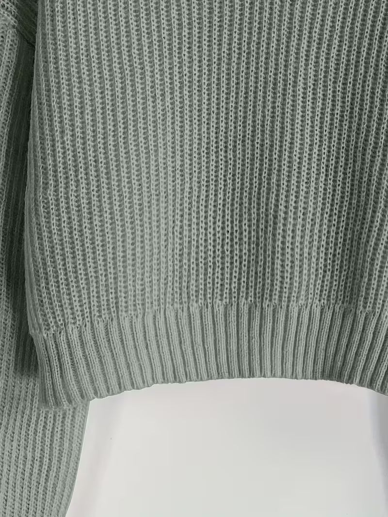 Elegant Mushroom Embroidered High Neck Sweater 🍄