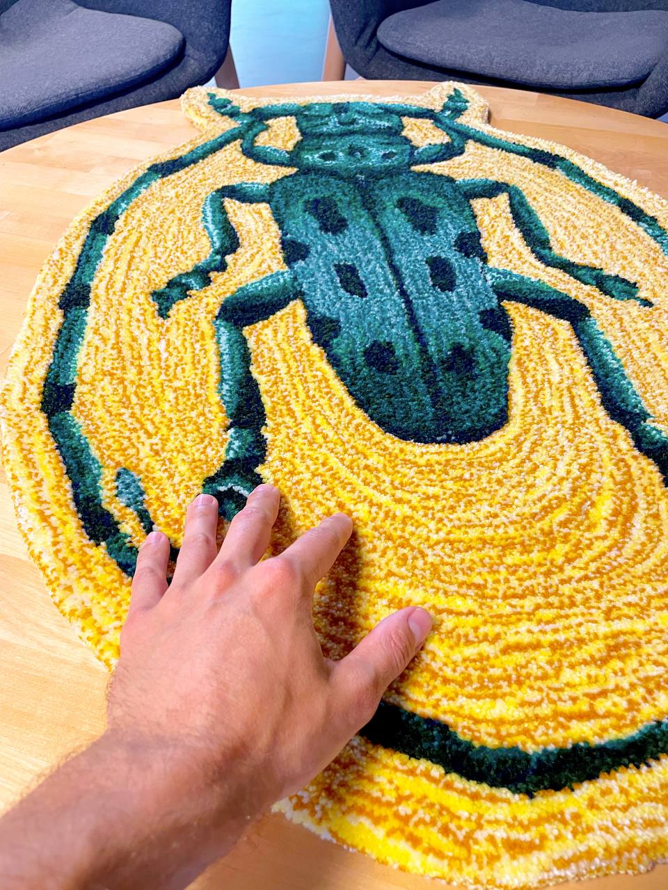 Green longhorn beetle🪲